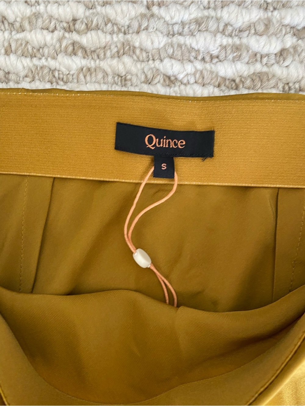 Quince 100% Washable Silk Maxi Skirt Mineral Yellow - Picture 4 of 5